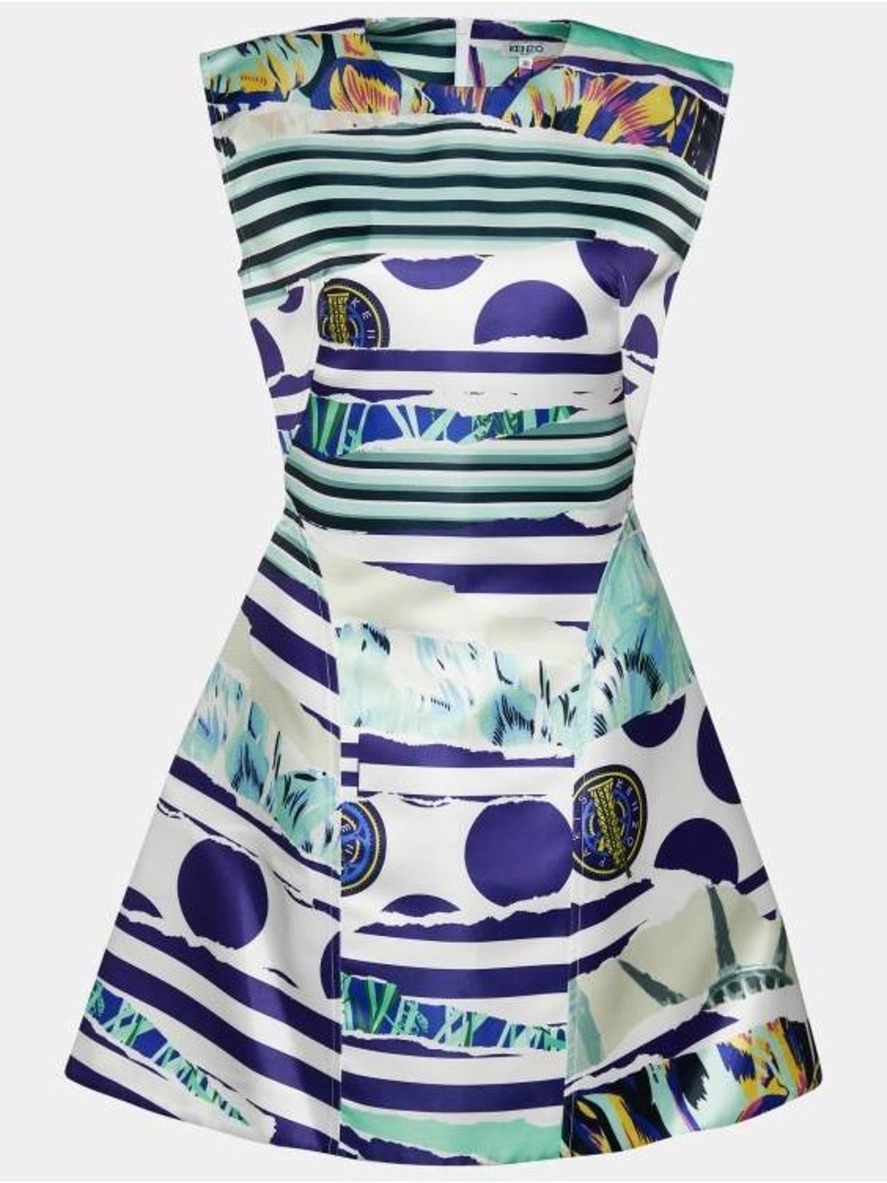 Kenzo Graphic A Line Mini Dress Size 36